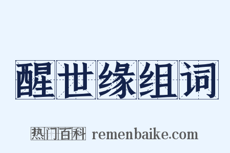 醒世缘组词是什么意思的图片